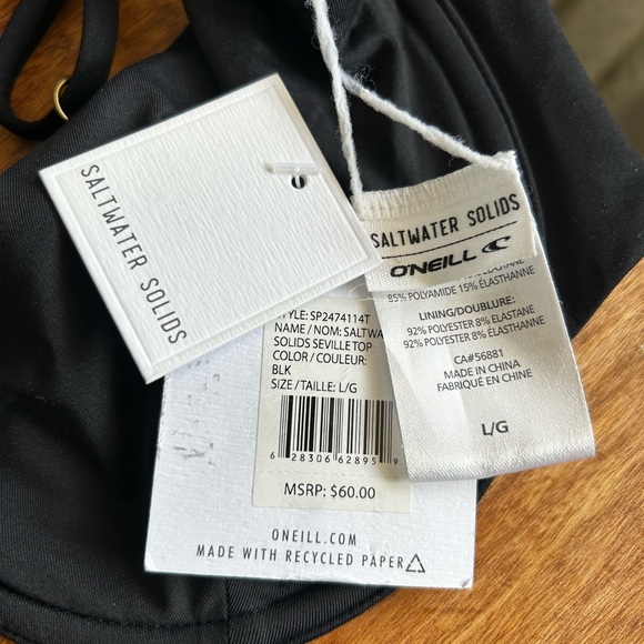 COPY - O’Neill LADIES SALTWATER SOLIDS SEVILLE TOP - large NWT - Picture 6 of 6